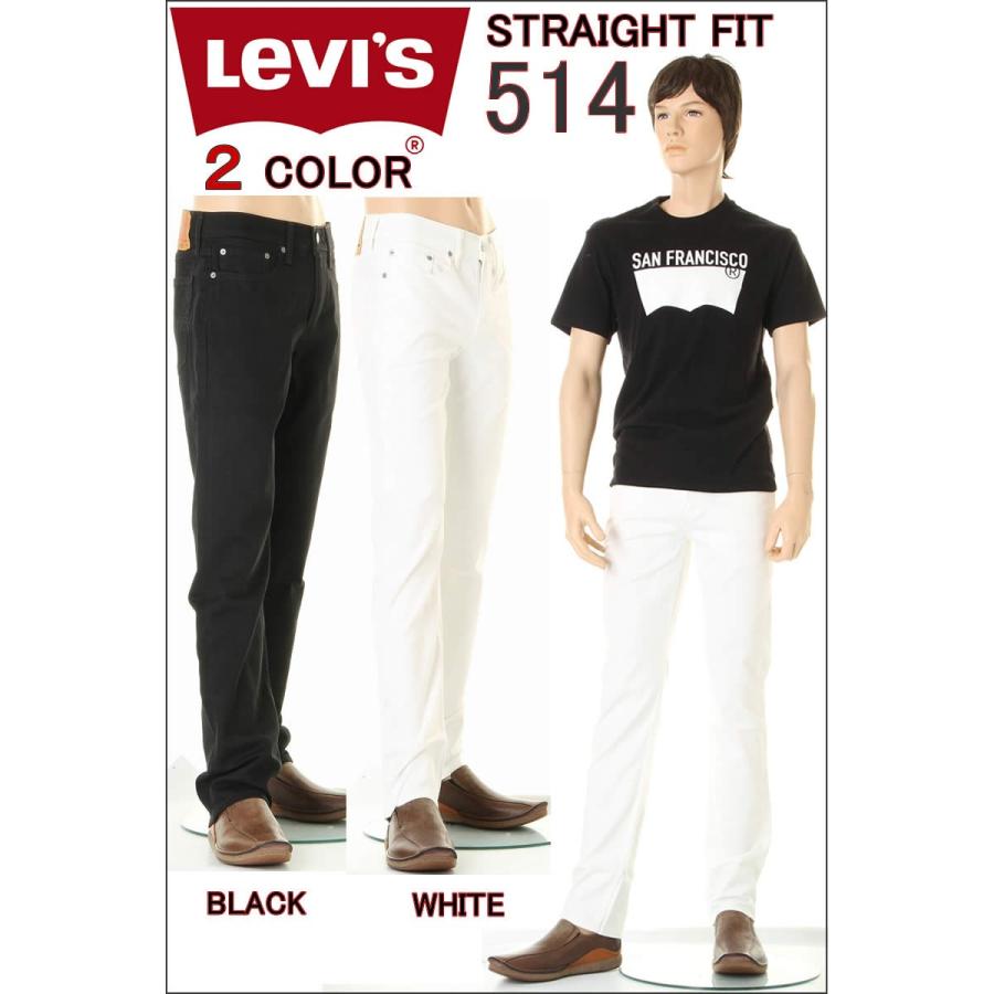 LEVIS USA JEANS 00514-04590211 リーバイス 514 スリムストレート ホワイトブラック白黒 WHITE BLACK 新品｜3love