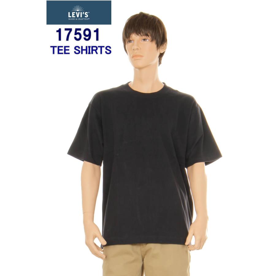 LEVI'S MADE & CRAFTED 17591-0012 BLACK 半袖 T-SHIRTS リーバイス メイド アンド クラフテッド Tシャツ 超上質 上品 Tシャツ｜3love