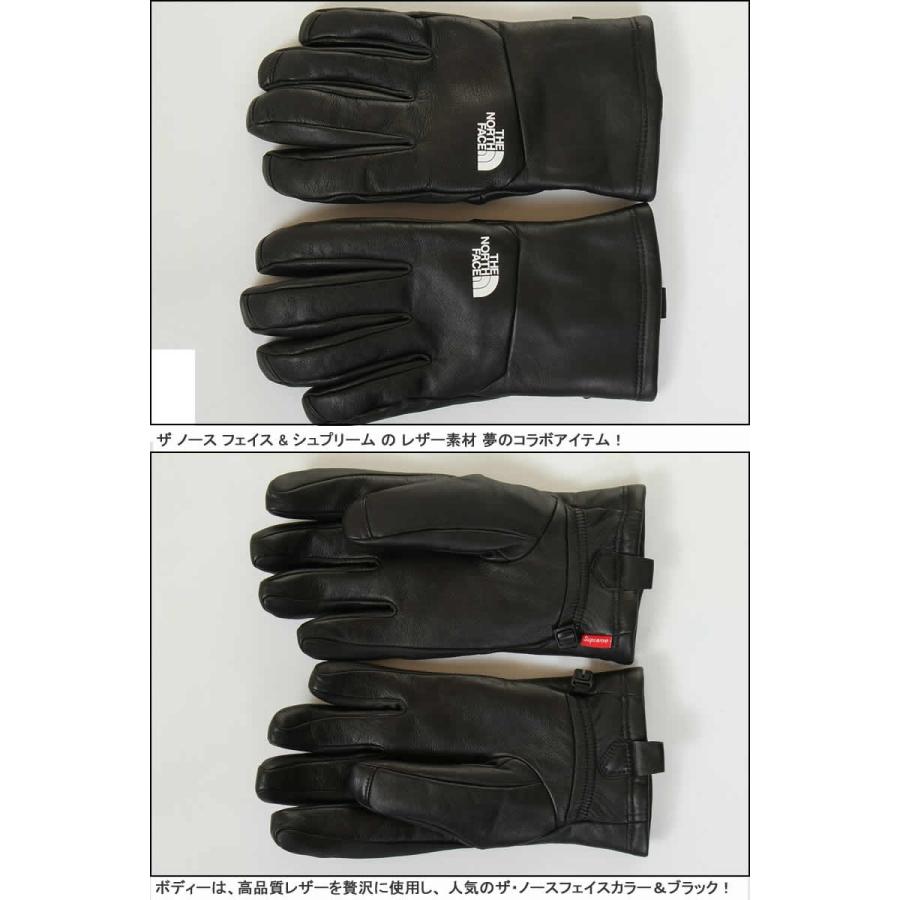 SUPREME THE NORTH FACE LEATHER GLOVE NF0A3LV4 JK3 BLACK ザ ノースフェイス シュプリーム レザーグローブ 手袋 ニューヨーク限定モデル 革 手袋｜3love｜02