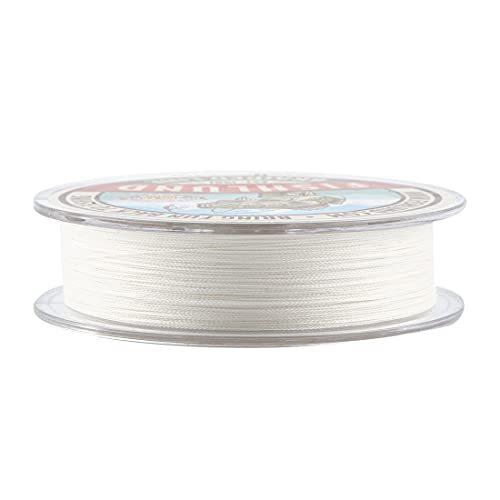 Fishlund Peライン 色落ちない 釣り糸 耐磨耗性 高強度 低吸水率 ホワイト 4本編み 100lb 0m 12 0号 素晴らしい