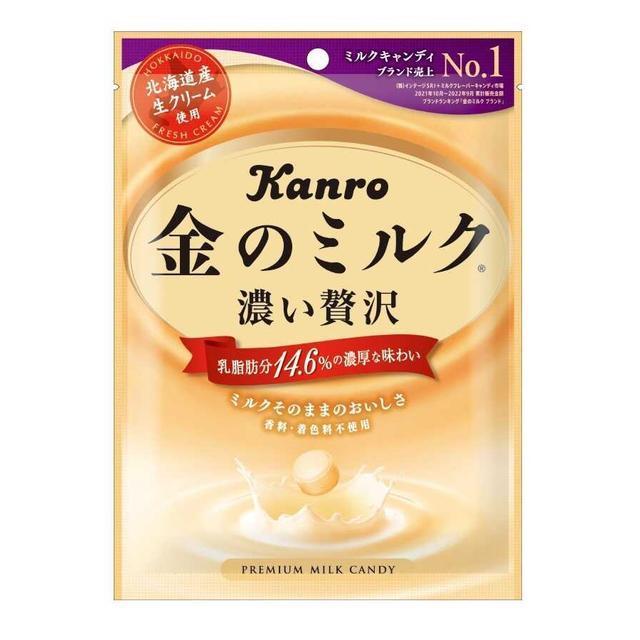 Kanro 金のミルク 濃い贅沢 キャンディ 金のミルク キャンディ 金のミルク飴 飴 80g×4袋 濃い贅沢 カンロ