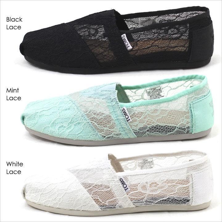 TOMS SHOES レディース レース トムス スリッポン Lace Women's Classics トムズシューズ TOMS SHOES