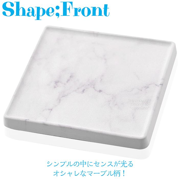 珪藻土 コースター Plus マーブル 超吸水 速乾 スクエアタイプ  2枚セット 送料無料 |  | 04