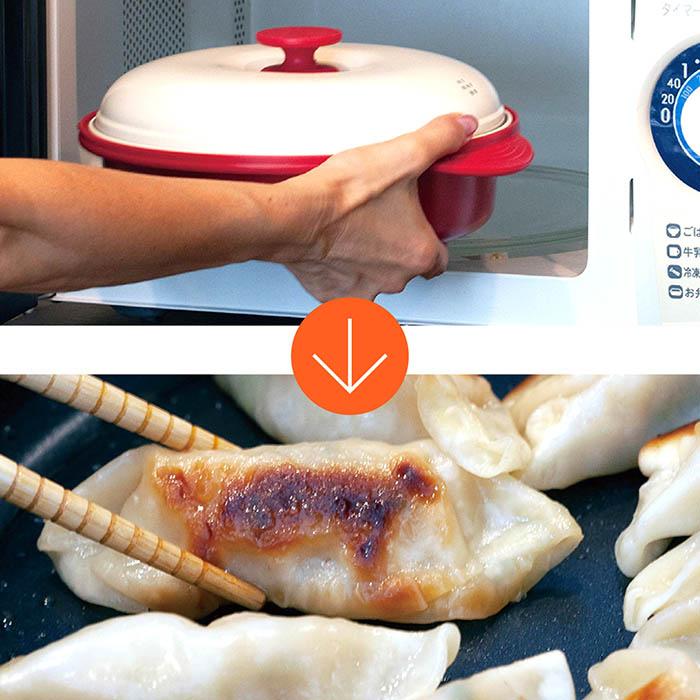 電子レンジ 調理器 らくらくクック 浅型 グリルタイプ 一台八役 焼く 炒める 茹でる 煮る 蒸す 炊く 温めなおす アレンジ フタ付き レシピ付き RRK-MS |  | 05