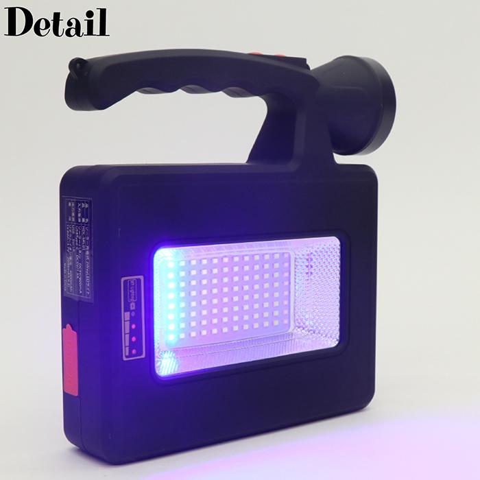 ハンディライト ソーラー充電式 2way LEDライト フラッシュライト ワークライト 4000mAh 23h使用可能 アウトドア 災害 夜間 ...