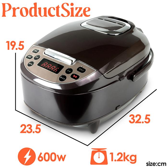 ★5合★ 炊飯器 シンプル 早炊き 玄米 お粥 炊飯 保温 ブラウン 他カラー有 炊飯器 ワンタッチライスクッカー 5合炊き ワンタッチ操作 5つの炊飯