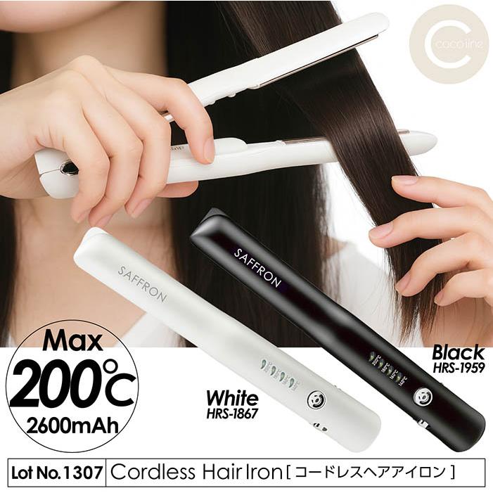 ヘアアイロン コードレス 4段階温度調節 Max200℃ 35分連続使用 20mm