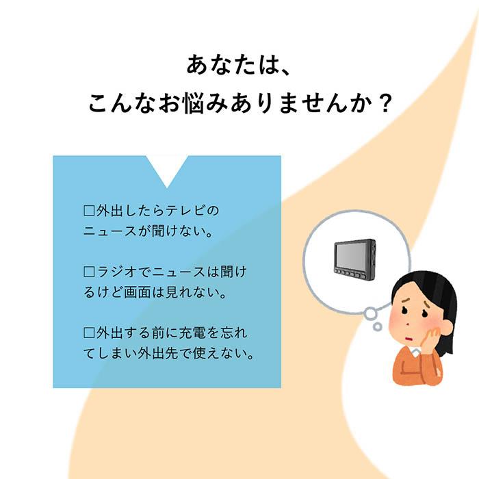 ポータブルテレビ ラジオ 4.5インチ コンパクトサイズ ワンセグ AM FM