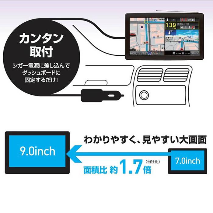 カーナビ 9インチ ワンセグ ポータブルナビ 2025年度最新地図 トラック