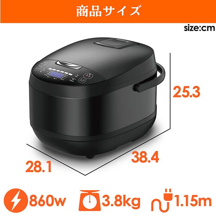 炊飯器 1升炊き 10合 スチーム調理 タッチパネル ワンタッチオープン