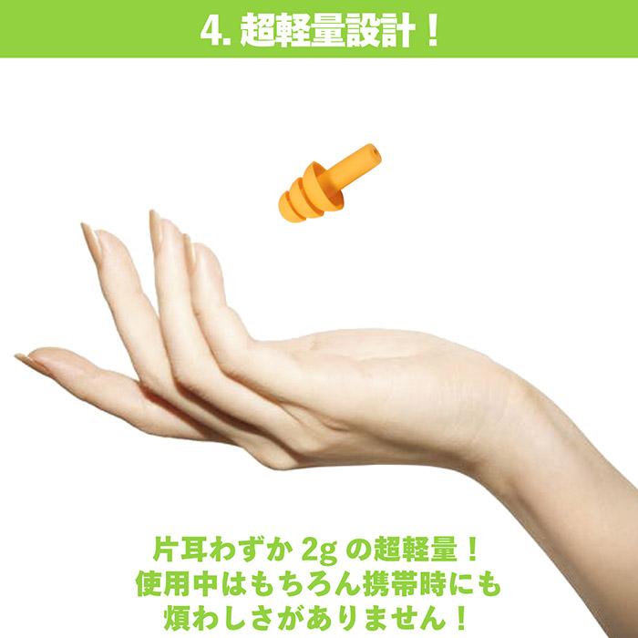 シリコン製 耳栓 ケース付き 睡眠用 遮音 防音 騒音 安眠 快眠 就寝