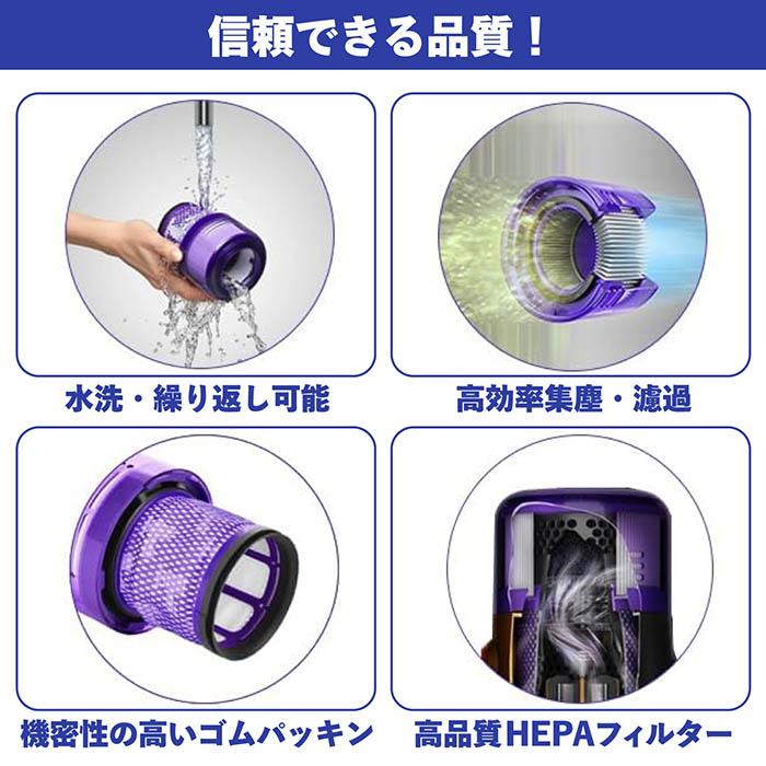Dyson ダイソン 掃除機フィルター 2個セット V12 SV20 SV30 シリーズ