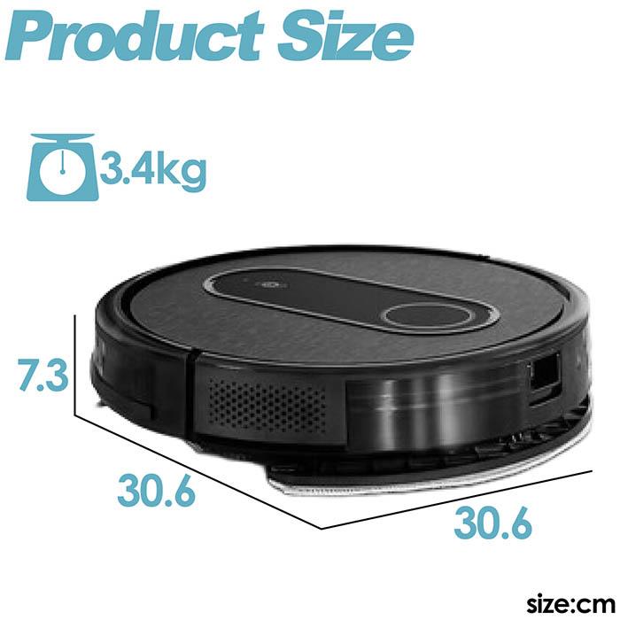 ロボット掃除機 吸引 水拭き 一台多役 吸引力3000PA 強力ブラシ リモコン制御 APP遠隔操作 Alexa音声制御 長時間駆動 自動充電 超薄型 静音設計 段差乗り越え |  | 09