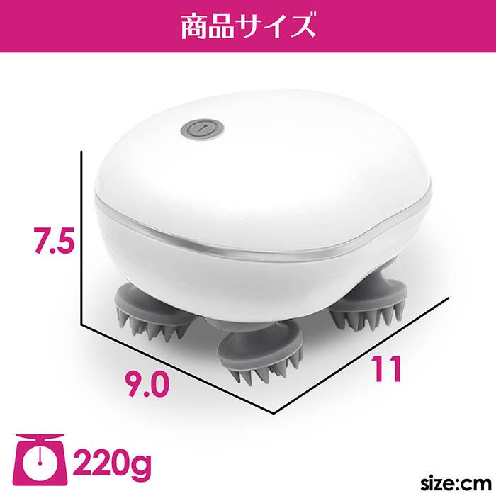 ヘアケアブラシ ピュアスカルプケア USB充電 4つの電動シリコン
