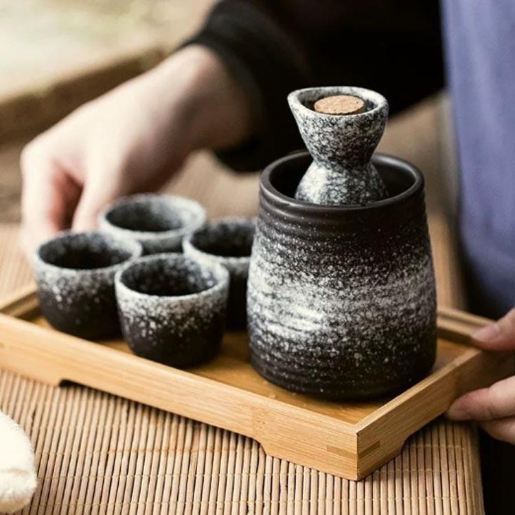 京焼 徳利 5点セット 5点セット 150ml 日本酒 還暦祝い 徳利1本 陶器 とっくり おちょこ