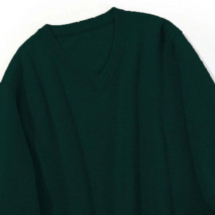 ゆったり ニットセーター メンズ Vネック リブニット ウール混 セーター 秋 ビジネス Uネック ゆるセーター 洗える 長袖 大きいサイズ トップ｜3q-shop｜05