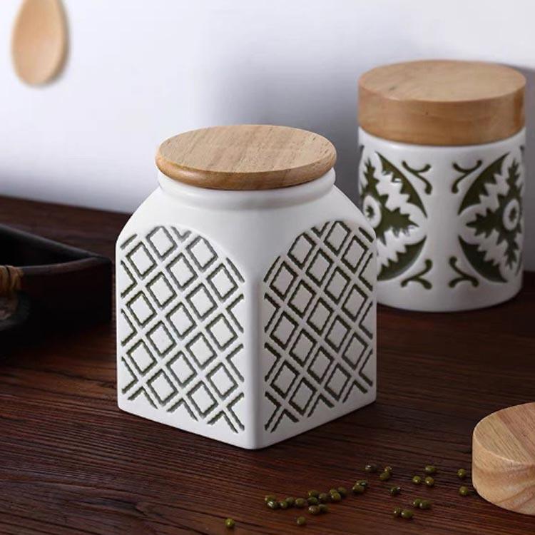 陶器製キャニスター 4個セット 楽天市場】特典付き！ 【 山崎実業 陶器キャニスター トスカ