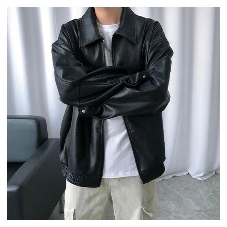 アウター ブルゾン 合皮 メンズ フェイクレザー 長袖 秋服 レザー 