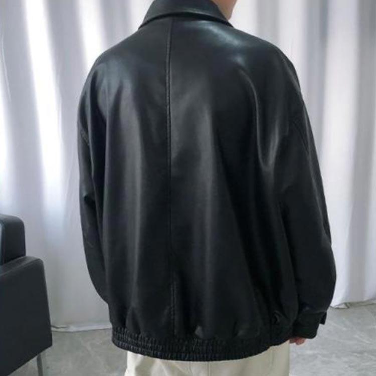 アウター ブルゾン 合皮 メンズ フェイクレザー 長袖 秋服 レザー 