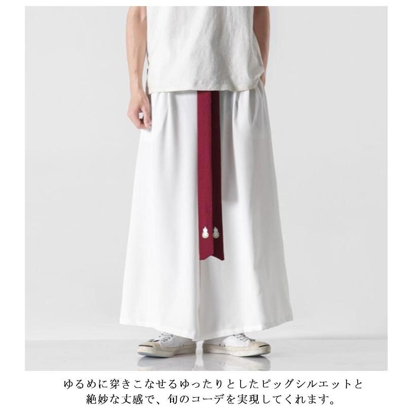 未使用 ゴウク gouk 侍 和柄 モード 袴 変形 サルエル ワイドパンツ 未