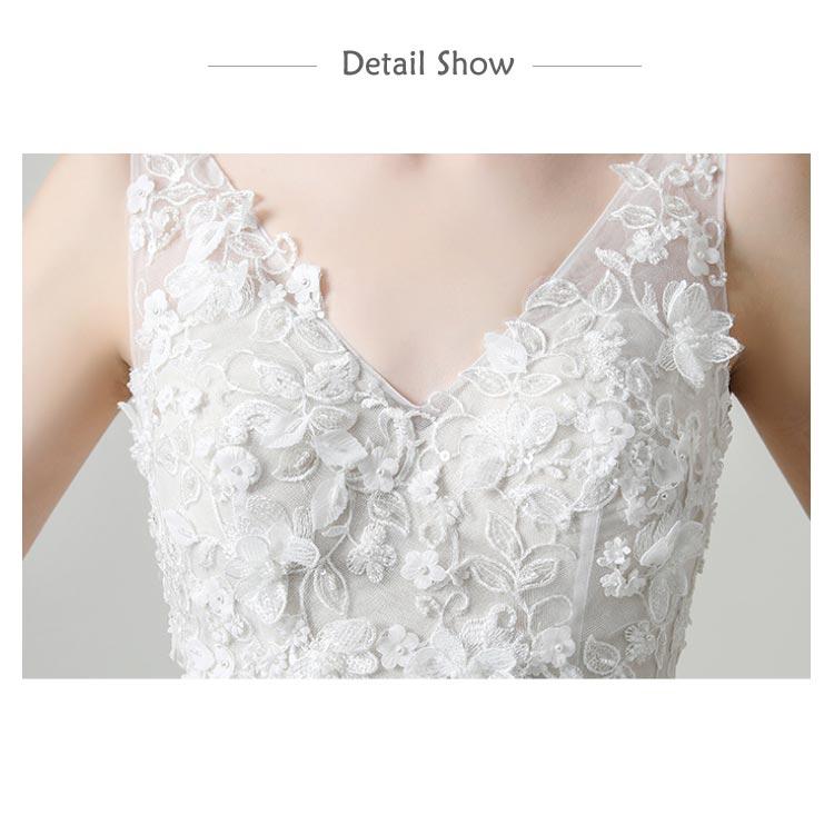 ロングドレス ドレス セクシー 二次会 刺繍 花柄 花嫁ドレス ウェディングドレス ロング 結婚式 花嫁 バックファスナー キレイめ 二次会 Vネッ |  | 14