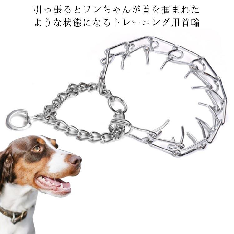 犬 引っ張り防止 首輪 しつけ 訓練 しつけ用カラー チェーンカラー