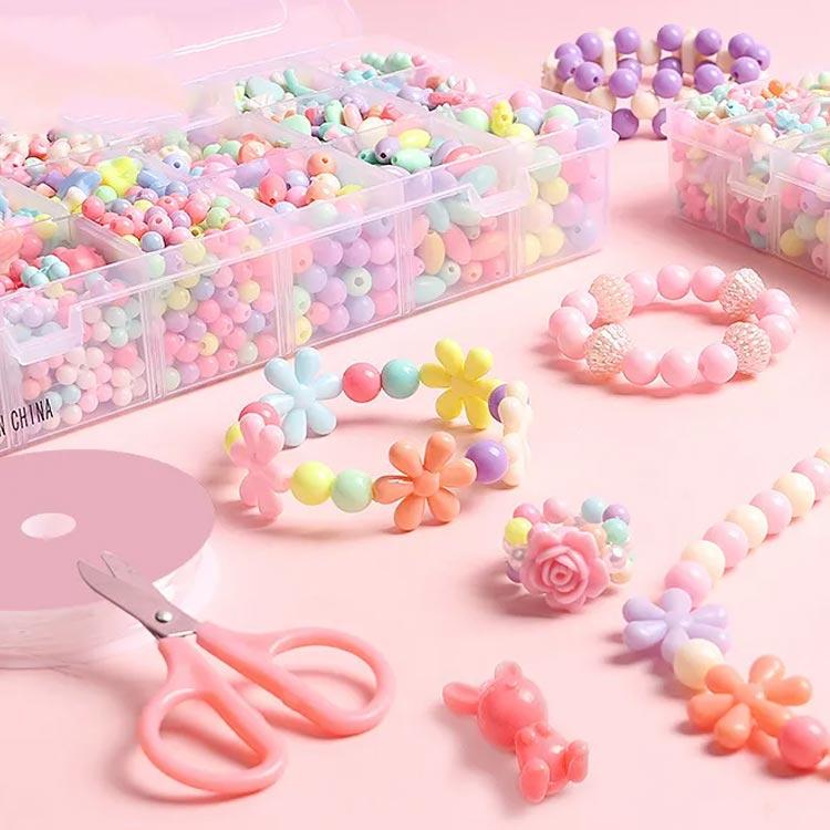 おもちゃ ビーズ 子供 アクセサリー 手作り 遊び ネックレス