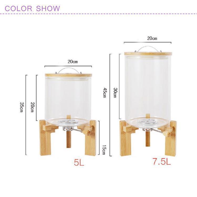 SNS話題の密閉米びつ 密閉米びつ ふた付き 収納ジャー 5L 7.5L ガラスシリアルディスペンサー 収納ジャー セット 気密収納容器 キッチン収納｜3q-store｜07