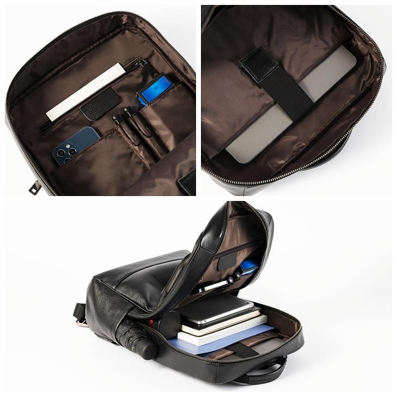 本革ビジネスリュック メンズ 本革使用 撥水加工 ビジネスリュック