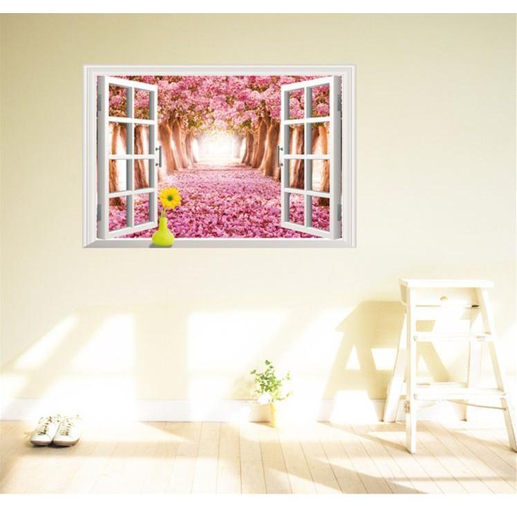 ウォールステッカー 窓 満開 壁紙 シール 賃貸ok はがせる 剥がせる Diy 模様替え インテリア ウィンドウ ウインドウ 木 ツリー 花 フラワー ピンク 桜 さ 9234d 3qee Com 通販 Yahoo ショッピング