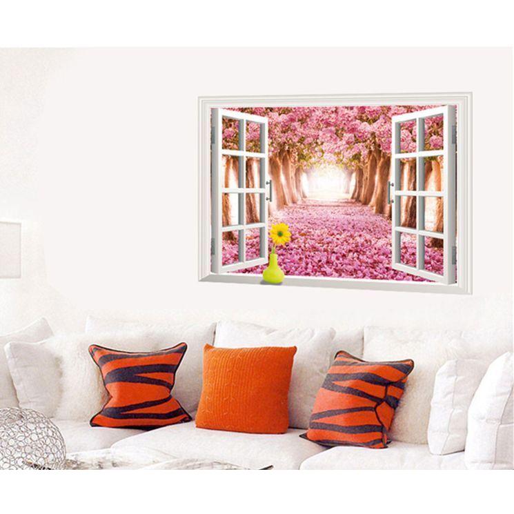 ウォールステッカー 窓 満開 壁紙 シール 賃貸ok はがせる 剥がせる Diy 模様替え インテリア ウィンドウ ウインドウ 木 ツリー 花 フラワー ピンク 桜 さ 9234d 3qee Com 通販 Yahoo ショッピング