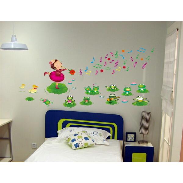 ウォールステッカー かえるのうた 壁紙 シール 賃貸ok はがせる 剥がせる Diy 模様替え インテリア かえる カエル 蛙