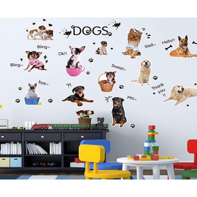 誠実 ウォールステッカー Dogs 壁紙 シール 賃貸ok はがせる 剥がせる Diy 模様替え インテリア 犬 ドッグ ワンちゃん わんちゃん わんこ ウォールステッカー Www We Job Com