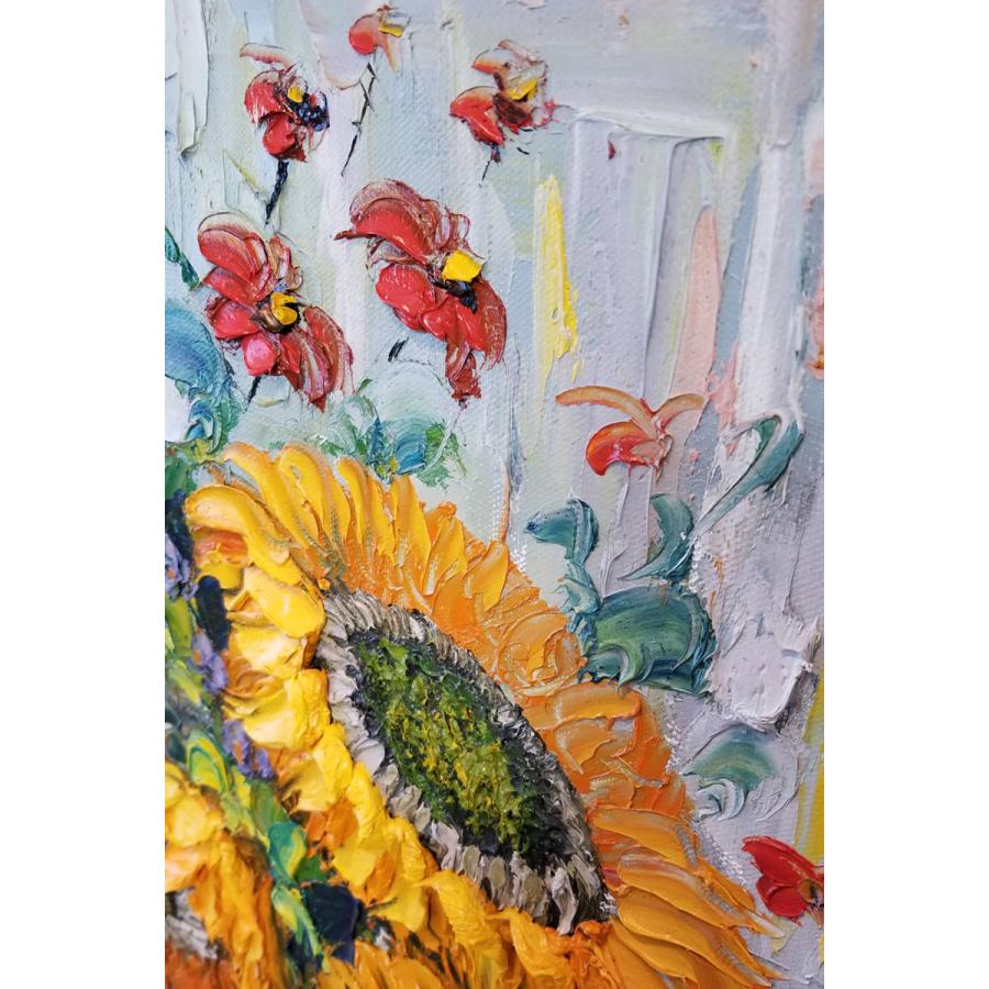 中国ゴッホ直筆油絵 ひまわり 額縁付き695×790mm 絵画 画家 中国ゴッホ直筆油絵 ひまわり 額縁付き695×790mm 絵画 画家