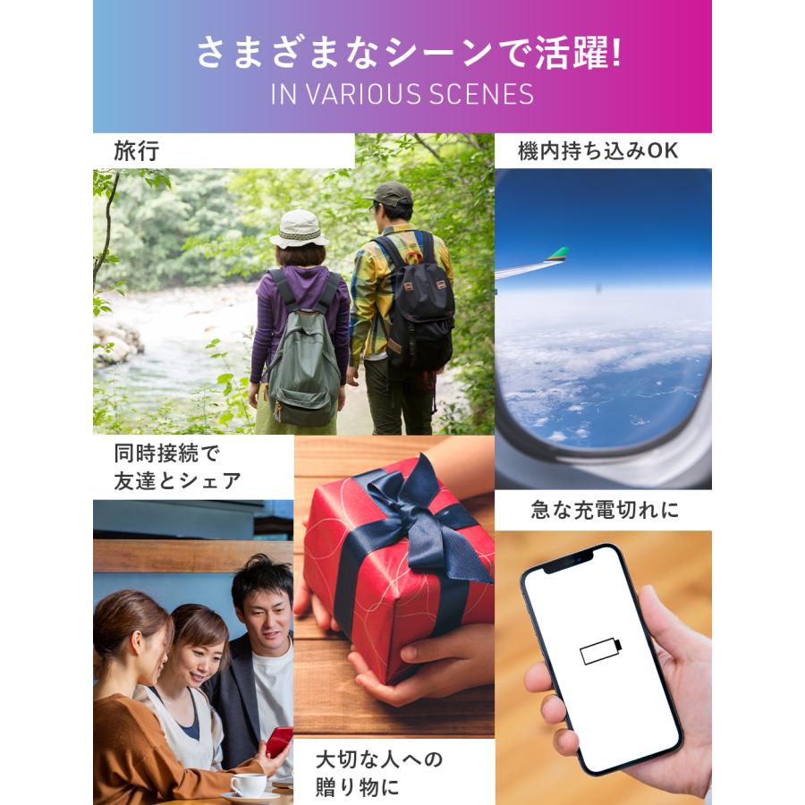 モバイルバッテリー 軽量 大容量 iphone 小型 ケーブル内蔵 20000mah ワイヤレス qi コンパクト 薄型 type-c 超小型 急速 pd neon公式｜3r-store｜17