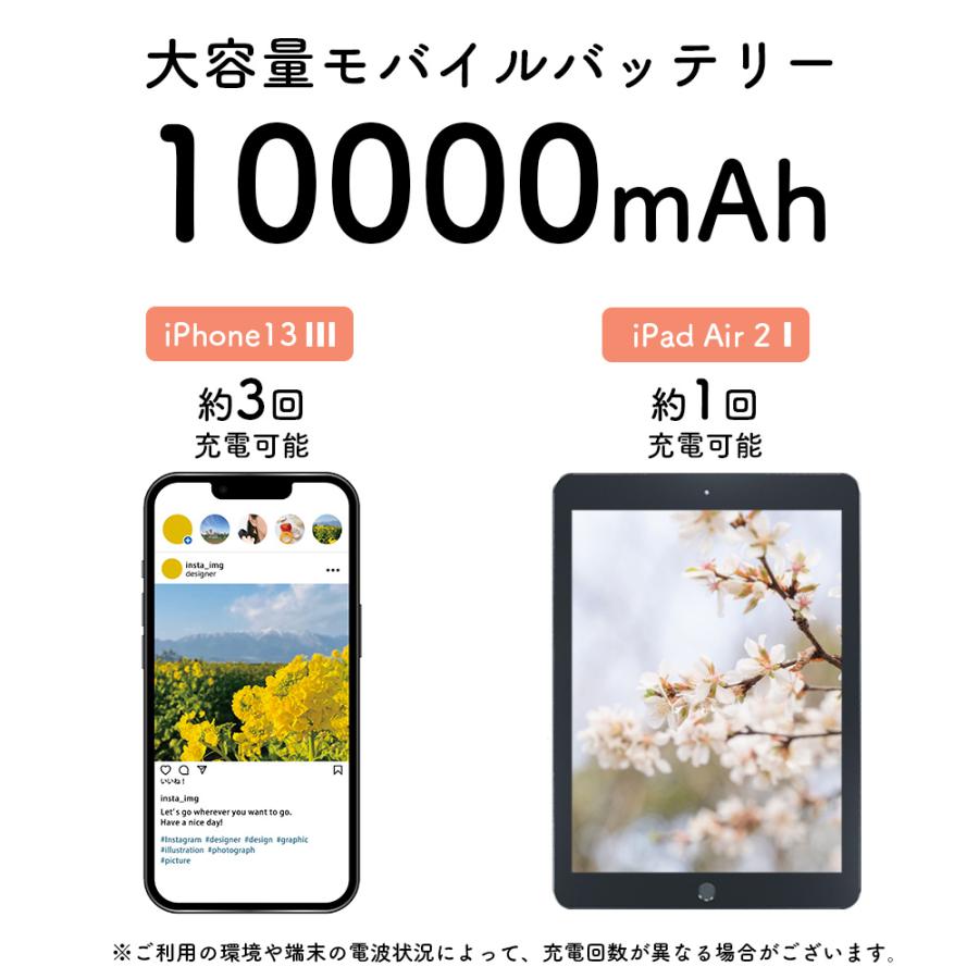 超薄型 モバイルバッテリー 大容量 10000mah 小型 薄型 軽量 軽い qi ワイヤレス充電器 ワイヤレス 充電 ケーブル lightning 急速 neon公式｜3r-store｜05