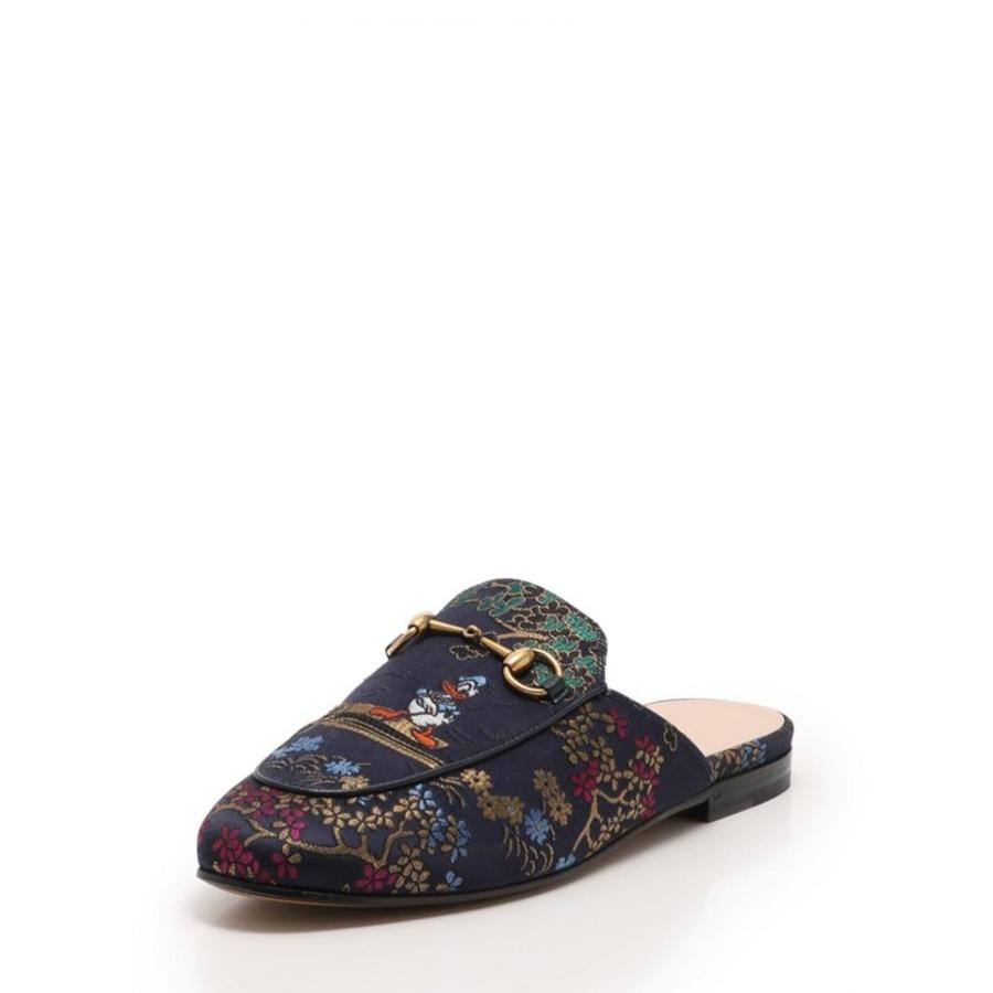 レビューを書けば送料当店負担 中古 超美品 グッチ プリンスタウン ドナルドダック ジャカード スリッパ シューズ ディズニー 表記38 参考サイズ25cm 本物保証 シューズ Www Smssvg Org