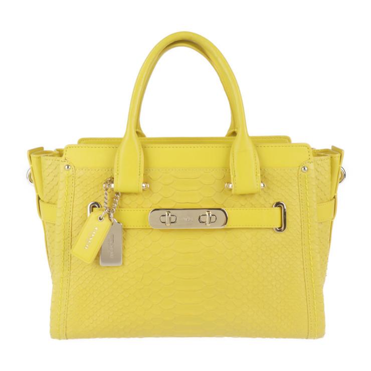 超美品 COACH コーチ スワッガー エンボスド 35297 ハンドバッグ 