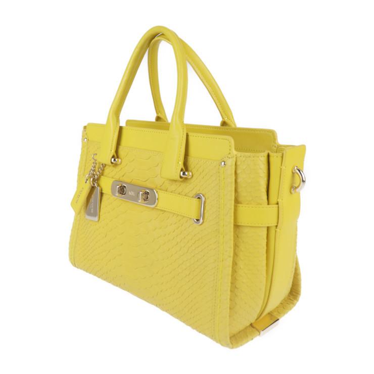 COACH 超美品 コーチ スワッガー エンボスド 35297 ハンドバッグ 