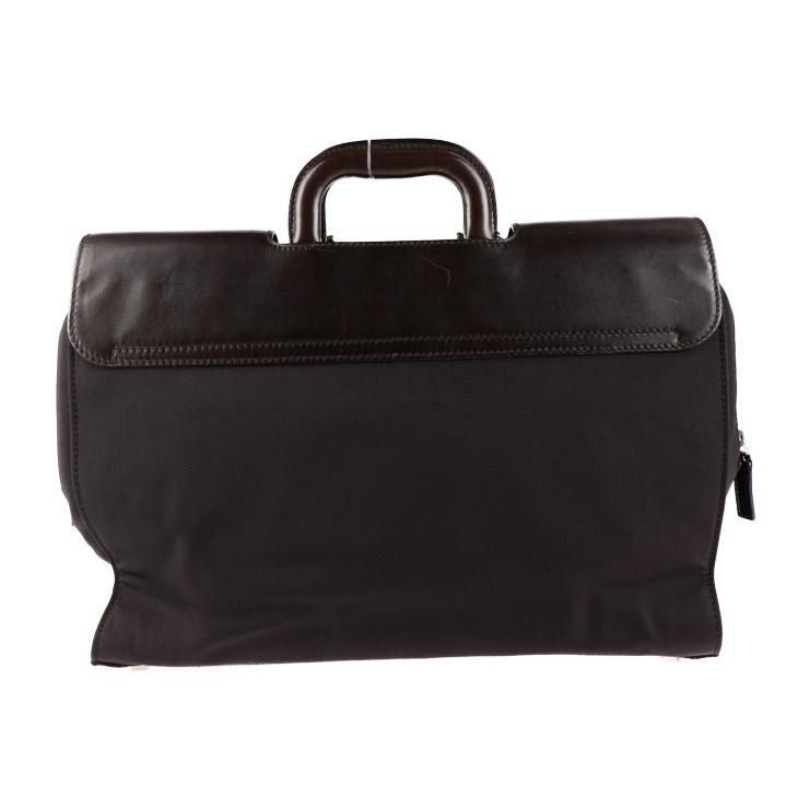 GUCCI グッチ ブリーフケース  ビジネスバッグ 015.1046.0093 レザー ナイロン  ブラウン シルバー金具   【本物保証】 GUCCI（グッチ） 美品 ブリーフケース 015.1046.0093 ビジネスバッグ