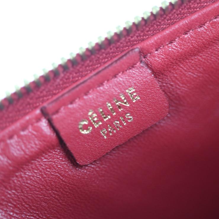 美品 CELINE セリーヌ トリオ クラッチバッグ パイソン レッド マルチケース 小物入れ ポーチ【本物保証】｜3rboutipue｜08