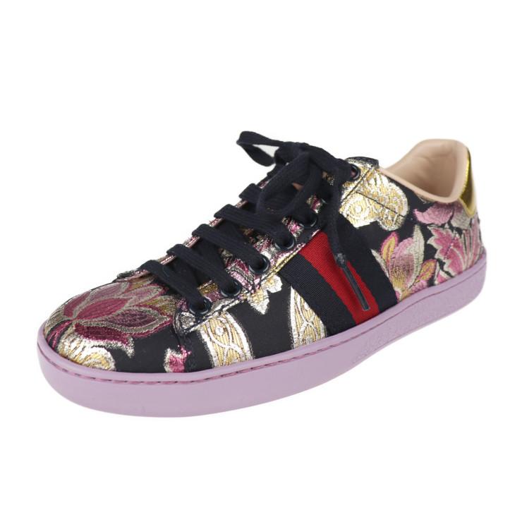 新品未使用展示品 Gucci グッチ シェリー スニーカー キャンバス マルチカラー 花柄 参考サイズ 21 5cm 本物保証 3r Boutipue 通販 Yahoo ショッピング