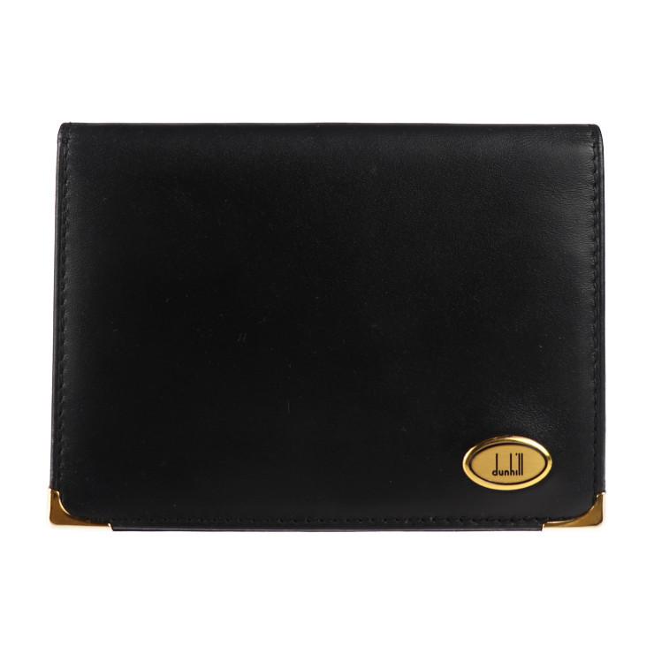 ダンヒル dunhill カードケース 名刺入れ レザー ブラック 美品 