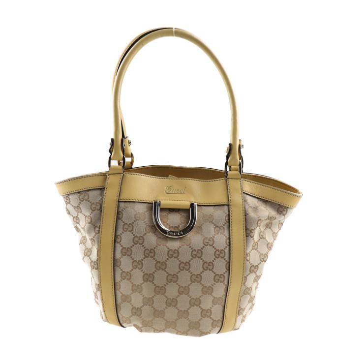 美品 GUCCI グッチ バッグ 211988 ハンドバッグ GGキャンバス レザー 