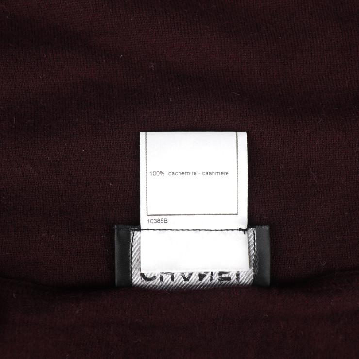 美品 CHANEL シャネル ニット P15858 表記38 カシミヤ バーガンディ 