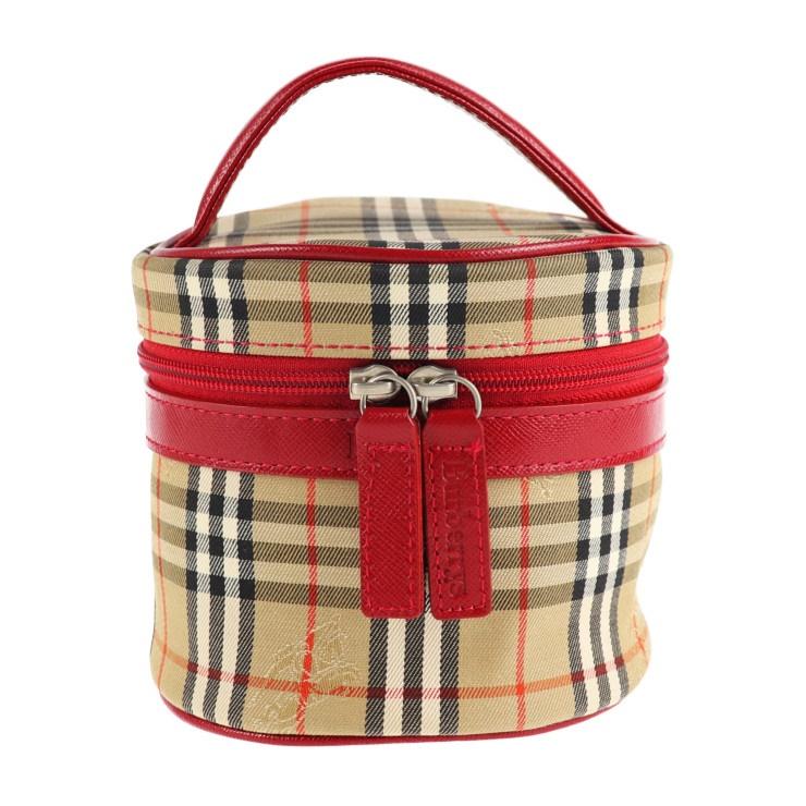 美品 Burberrys バーバリーズ バニティバッグ ハンドバッグ キャンバス 
