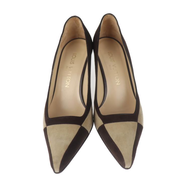 ルイヴィトンスウェードパンプス - ハイヒール・パンプス
