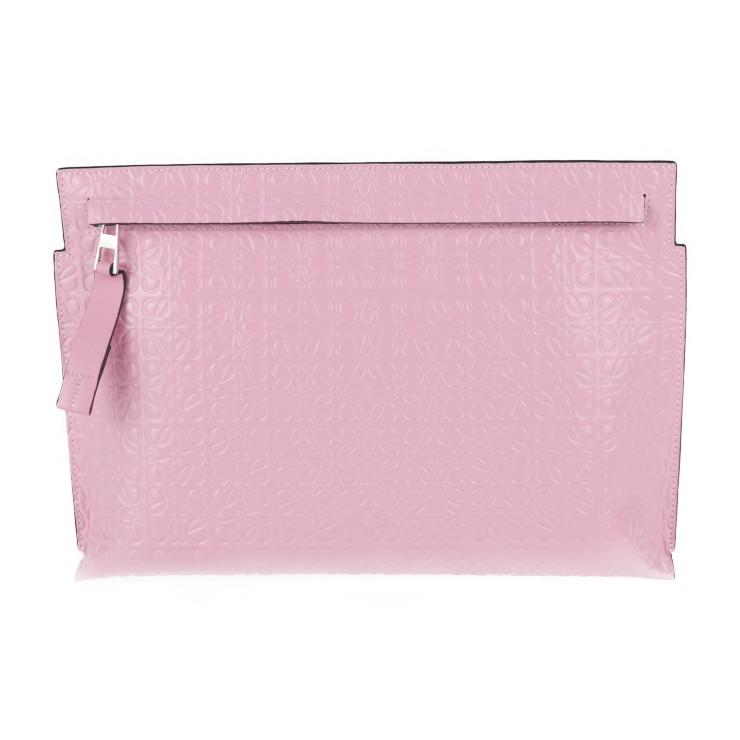 新品未使用展示品 LOEWE ロエベ Tポーチ クラッチバッグ レザー ピンク  