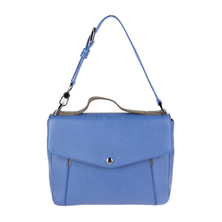 BVLGARI ブルガリ フラップバッグ  ショルダーバッグ 38639 レザー   ブルー グレー  2WAY ハンドバッグ 【本物保証】 BVLGARI（ブルガリ） 美品 フラップバッグ 38639 ショルダーバッグ