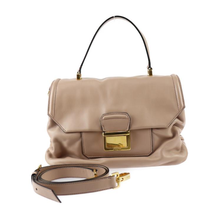 miu 美品 MIUMIU ミュウミュウ バッグ RN1079 ハンドバッグ レザー 